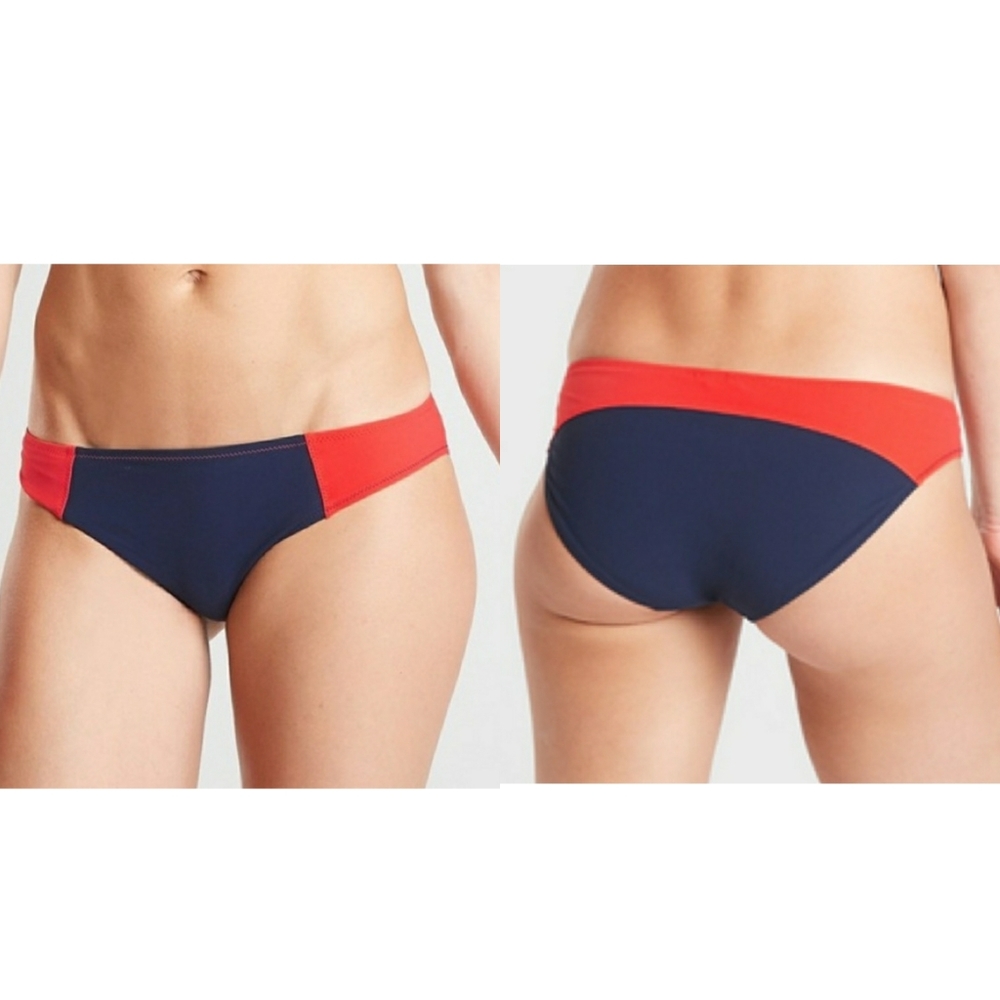 Athleta colorblock mid rise swim bottom NWT